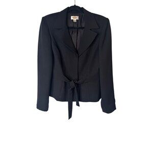 2/$30 Talbots Size 10 Black Blazer Jacket Polyester & Acetate